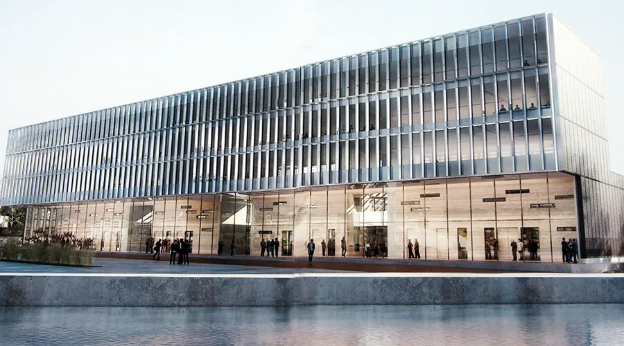 Picture of new central campus center on the Le Havre campus