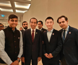Louai Allani '25GS (far right) with other COP28 participants
